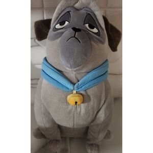 Disney Store Percy the Pug Plush Pocahontas Dog Grey Blue Collar